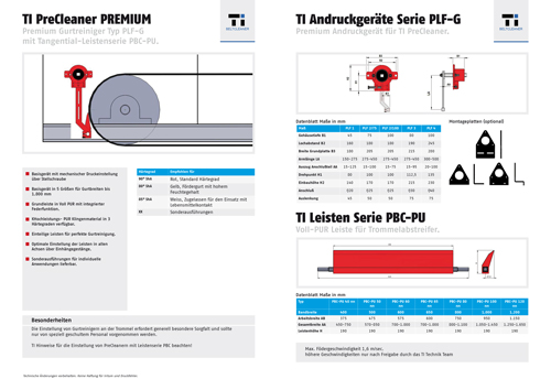 Fördergurtreinigung, Förderbandreinigung, Kopfabstreifer, MasterCleaner, PreCleaner, TI Beltcleaner